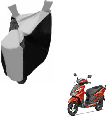 Auto Hub Two Wheeler Cover for Honda(Grazia, Black, Silver)