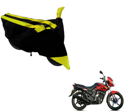 MOCKHE Two Wheeler Cover for TVS(Flame DS 125, Black, Yellow)