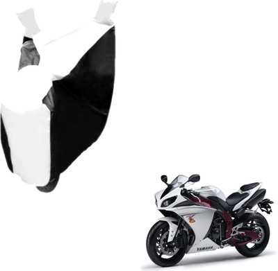 Auto Hub Two Wheeler Cover for Yamaha(Black, White)