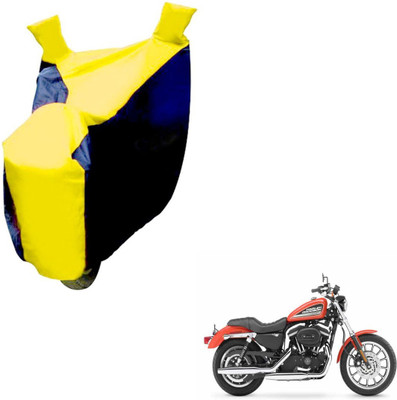 NIKS Two Wheeler Cover for Harley Davidson(XL 883, Black, Yellow)