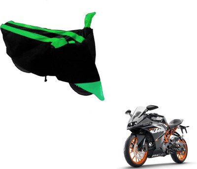 MOCKHE Two Wheeler Cover for KTM(RC 390, Black, Green)
