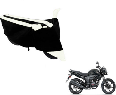 MOCKHE Two Wheeler Cover for Honda(CB Trigger, Black, White)