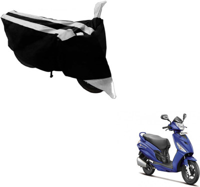 MOCKHE Two Wheeler Cover for Hero(Maestro Edge, Black, Silver)