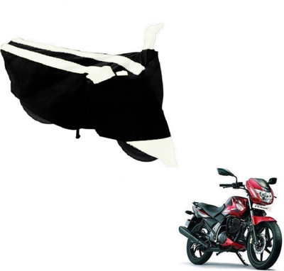 Flipkart SmartBuy Two Wheeler Cover for TVS(Flame SR125, Black, White)
