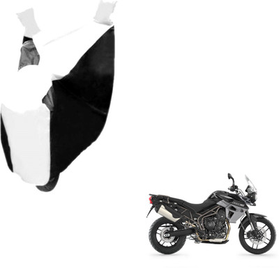 MOCKHE Two Wheeler Cover for Triumph(Tiger 800 XR, Black, White)