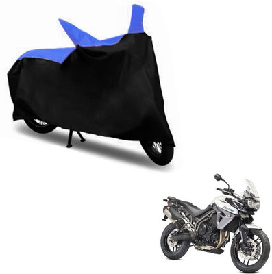 InayaAutoMotive Two Wheeler Cover for Triumph(Tiger 800 XR, Black, Blue)
