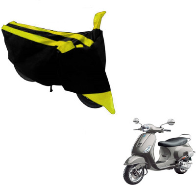 MOCKHE Two Wheeler Cover for Universal For Bike(Vespa VXL, Black, Yellow)