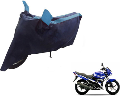 Auto Hub Two Wheeler Cover for Yamaha(Gladiator, Black, Blue)