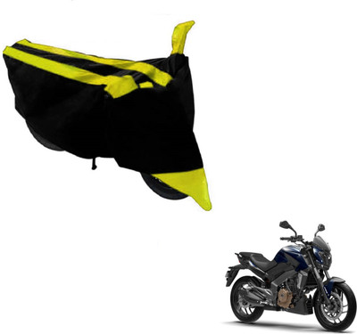 MOCKHE Two Wheeler Cover for Bajaj(Dominar, Black, Yellow)