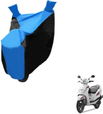 NIKS Two Wheeler Cover for TVS(Wego, Black, Blue)