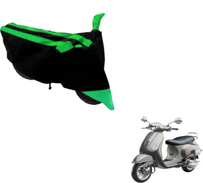 MOCKHE Two Wheeler Cover for Universal For Bike(Vespa VXL, Black, Green)