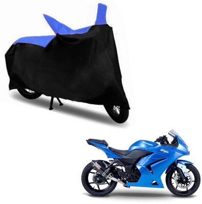 RONISH Two Wheeler Cover for Kawasaki(Ninja 250, Black, Blue)