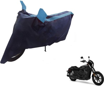 NIKS Two Wheeler Cover for Harley Davidson(Black, Blue)