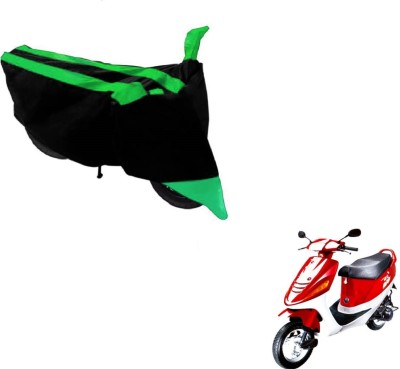 Flipkart SmartBuy Two Wheeler Cover for Kinetic(Black, Green)