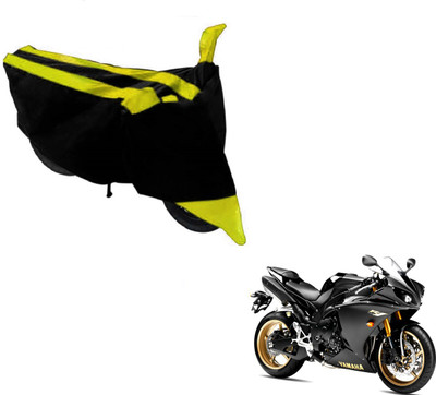 MOCKHE Two Wheeler Cover for Yamaha(YZF R1, Black, Yellow)