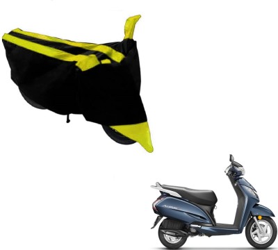 MOCKHE Two Wheeler Cover for Honda(Activa 3G, Black, Yellow)