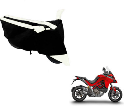 Flipkart SmartBuy Two Wheeler Cover for Ducati(Multistrada, Black, White)
