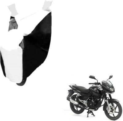 MOCKHE Two Wheeler Cover for Bajaj(Pulsar, Black, White)