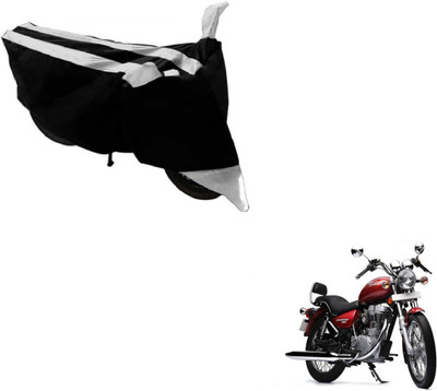 MOCKHE Two Wheeler Cover for Royal Enfield(Thunderbird 500, Black, Silver)
