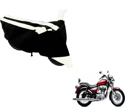 Amanzo Two Wheeler Cover for Royal Enfield(Twin spark, Black, White)