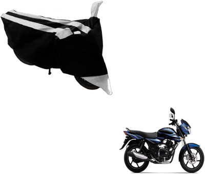 MOCKHE Two Wheeler Cover for Bajaj(Discover, Black, Silver)