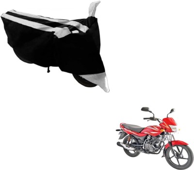 MOCKHE Two Wheeler Cover for Bajaj(Platina 100 DTS-i, Black, Silver)