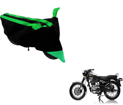 Amanzo Two Wheeler Cover for Royal Enfield(Electra Delux, Black, Green)