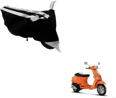 MOCKHE Two Wheeler Cover for Universal For Bike(Vespa SXL, Black, Silver)