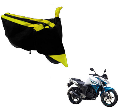MOCKHE Two Wheeler Cover for Yamaha(FZ-S, Black, Yellow)