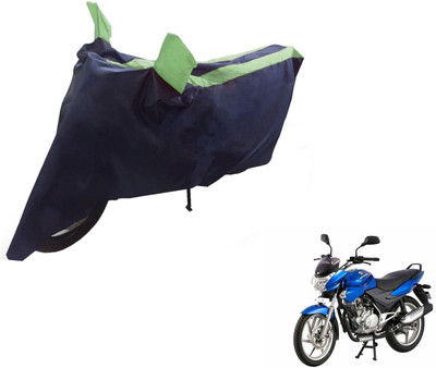 Auto Hub Two Wheeler Cover for Bajaj(Discover 150 s, Black, Green)