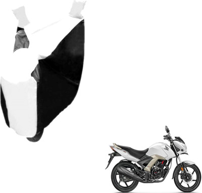 NIKS Two Wheeler Cover for Honda(CB Unicorn, Black, White)
