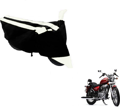 MOCKHE Two Wheeler Cover for Royal Enfield(Thunderbird 500, Black, White)