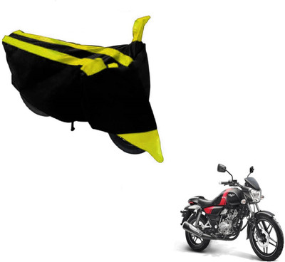 MOCKHE Two Wheeler Cover for Bajaj(V 150, Black, Yellow)