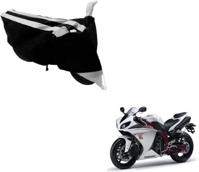 NIKS Two Wheeler Cover for Yamaha(Black, Silver)