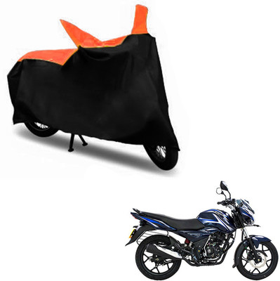 RONISH Two Wheeler Cover for Bajaj(Discover 125 DTS-i, Black, Orange)