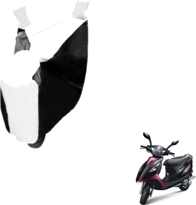 MOCKHE Two Wheeler Cover for TVS(Scooty Streak, Black, White)