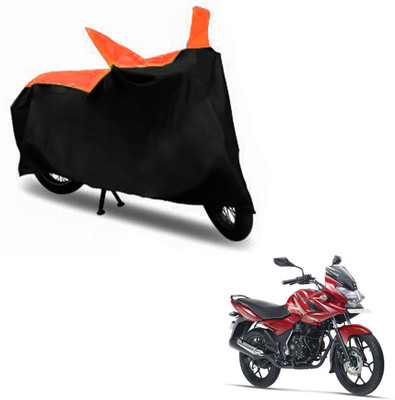 InayaAutoMotive Two Wheeler Cover for Bajaj(Discover 150 f, Black, Orange)