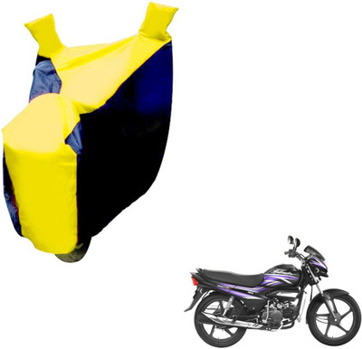 Auto Hub Two Wheeler Cover for Hero(Super Splendor, Black, Yellow)