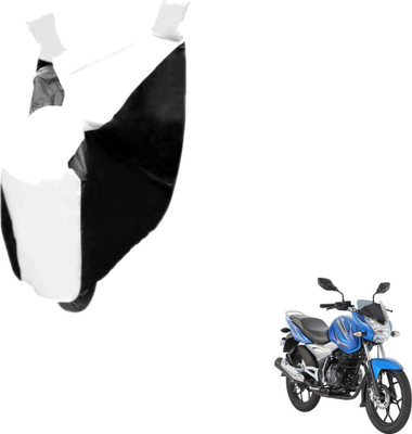 MOCKHE Two Wheeler Cover for Bajaj(Discover 125 DTS-i, Black, White)