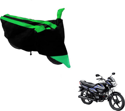 MOCKHE Two Wheeler Cover for Hero(Splendor NXG, Black, Green)