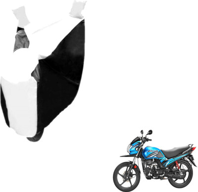 MOCKHE Two Wheeler Cover for Hero(Passion Pro TR, Black, White)