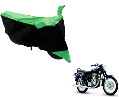 MOCKHE Two Wheeler Cover for Royal Enfield(Black, Green)