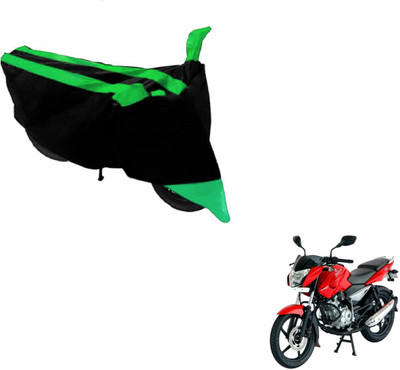 MOCKHE Two Wheeler Cover for Bajaj(Pulsar 135 LS DTS-i, Black, Green)