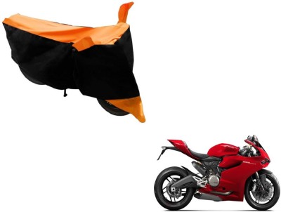 Flipkart SmartBuy Two Wheeler Cover for Ducati(899 Panigale, Black, Orange)