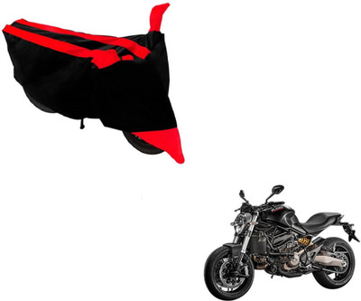 Flipkart SmartBuy Two Wheeler Cover for Ducati(Monster 821, Black, Red)
