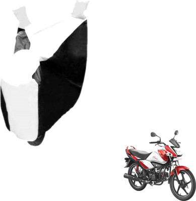 Auto Hub Two Wheeler Cover for Hero(Splendor I Smart, Black, White)
