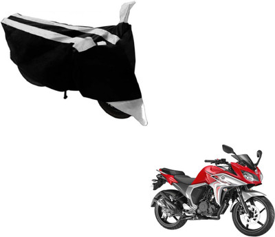 MOCKHE Two Wheeler Cover for Yamaha(Fazer, Black, Silver)
