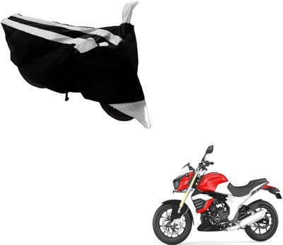 MOCKHE Two Wheeler Cover for Mahindra(Mojo, Black, Silver)