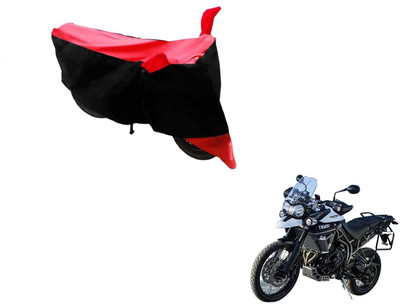 MOCKHE Two Wheeler Cover for Triumph(Tiger 800 XCA, Black, Red)