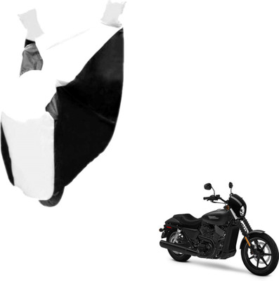 MOCKHE Two Wheeler Cover for Harley Davidson(Black, White)